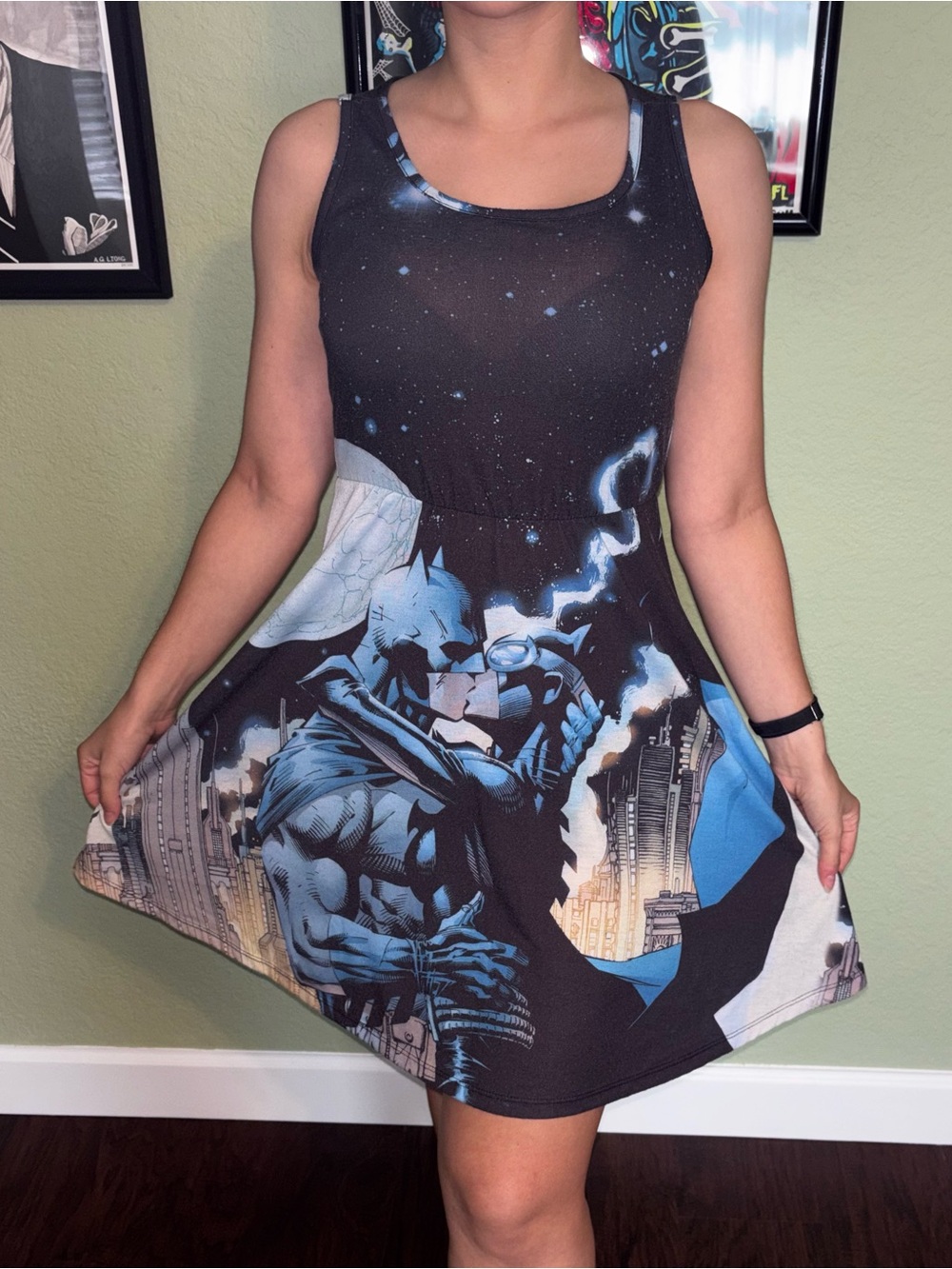 Catwoman Batman Comic Skater Dress Small